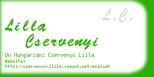 lilla cservenyi business card